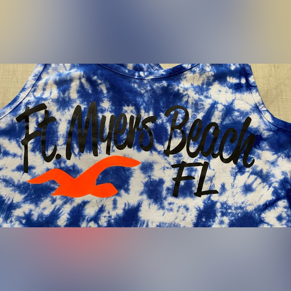 Blue Tie-Dye Tank Top - Picture 5 of 6